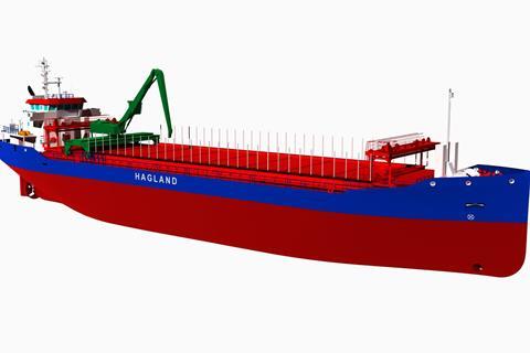 Workmanlike mini-bulkers for Norway will use battery technology (credit: Hagland Shipping)